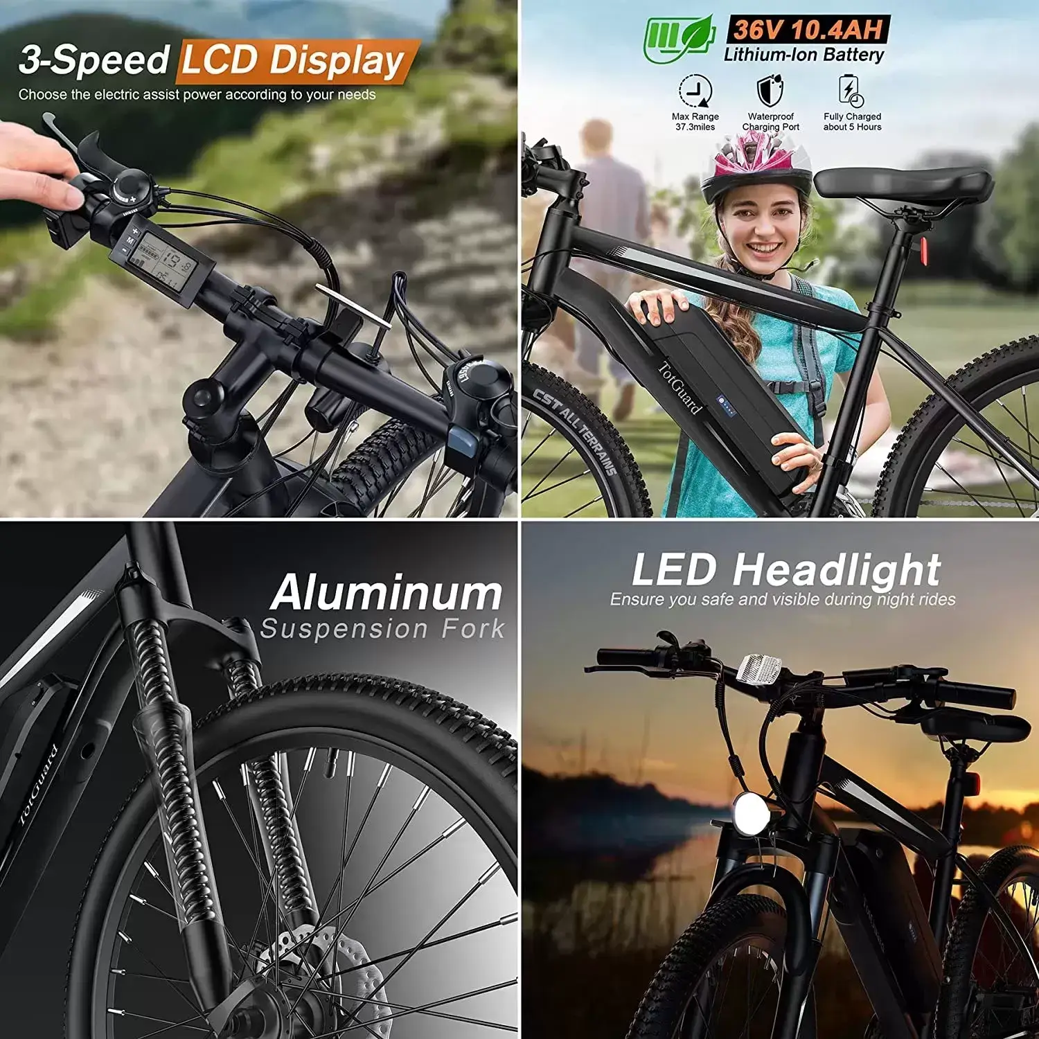 Electric Bike, Electric Bike for Adults, 26