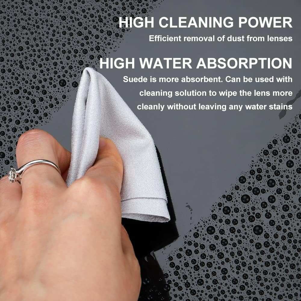 100 PCS Glasses Clean Cloth Suede, Lens Clean Cloth for Lenses, Glasses, Screens, Cameras, iPad, iPhone, Eyeglasses (6
