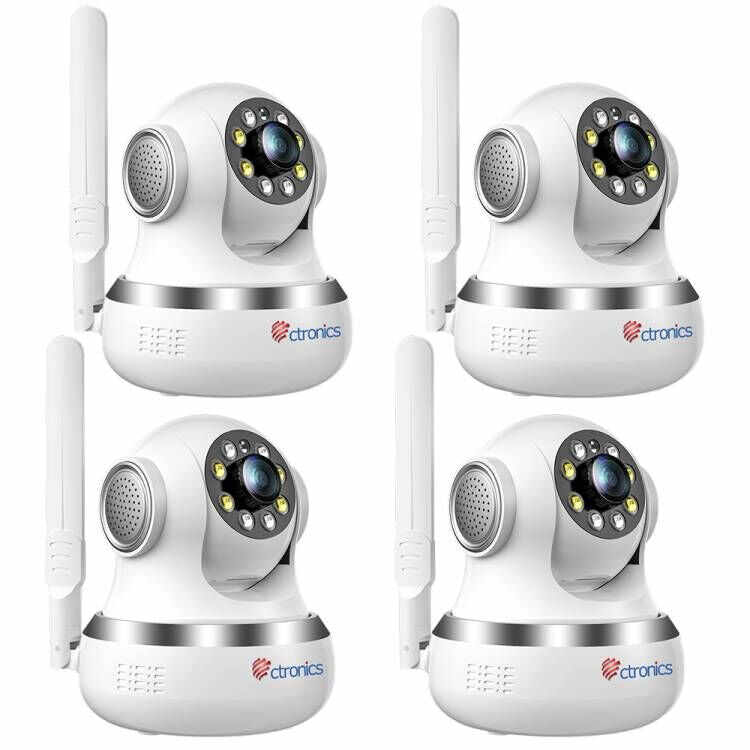 【2nd item $19.99】Ctronics 4G LTE Indoor Surveillance Camera with SIM Card & 360° PTZ Motion/People Auto Detection