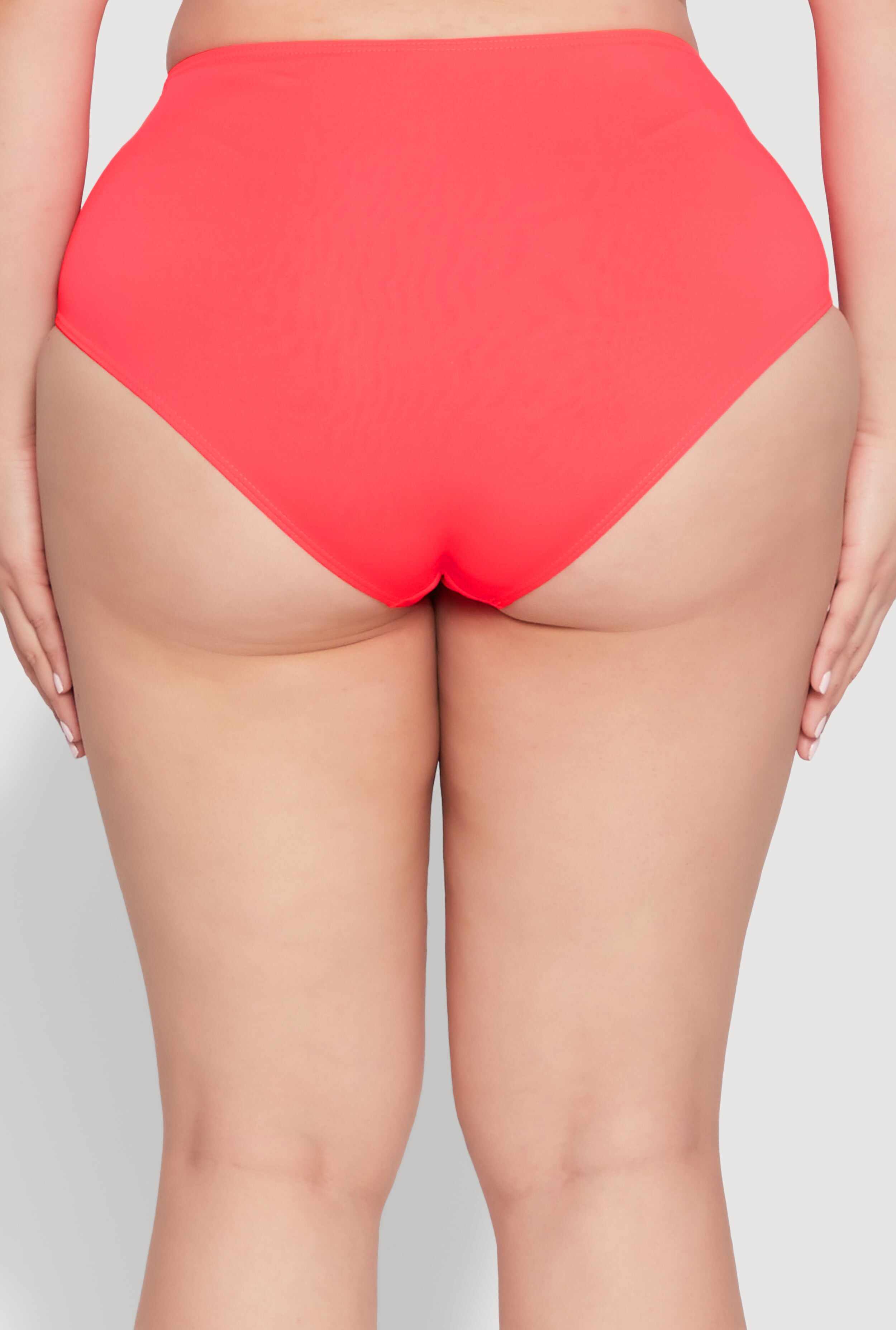 Plus Size High Waist Swim Bikini Bottoms