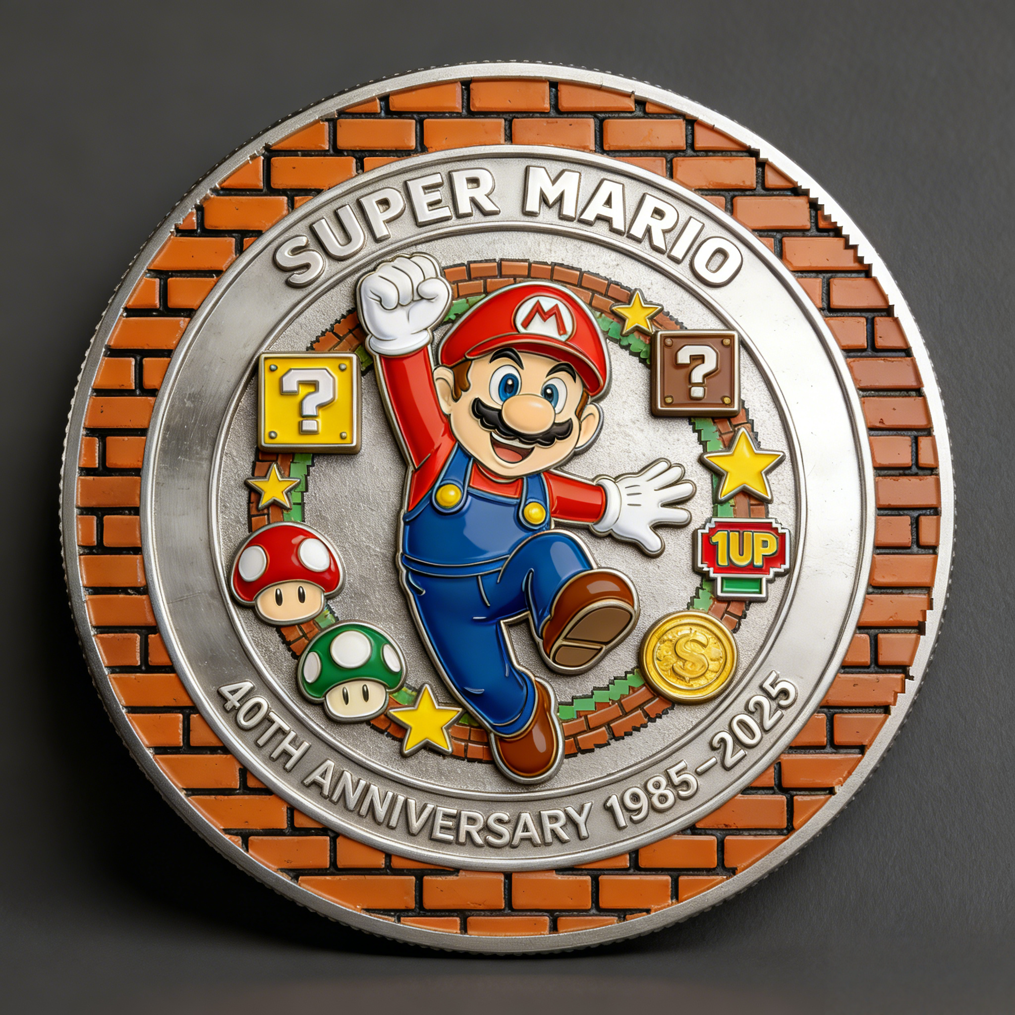 Super Mario 40 Years Commemorative Coin (1985–2025)