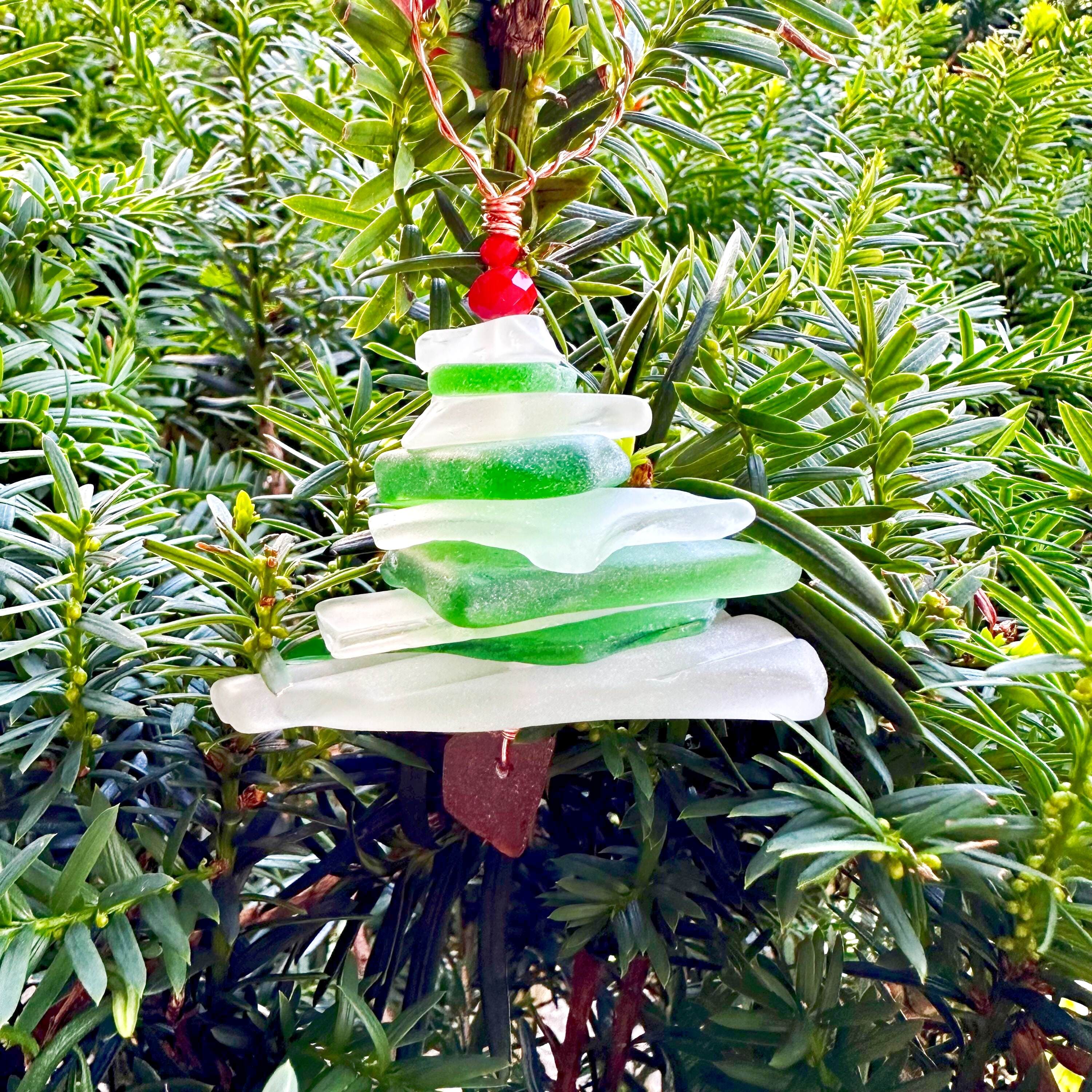 🎄Sea Glass Christmas Tree Ornament