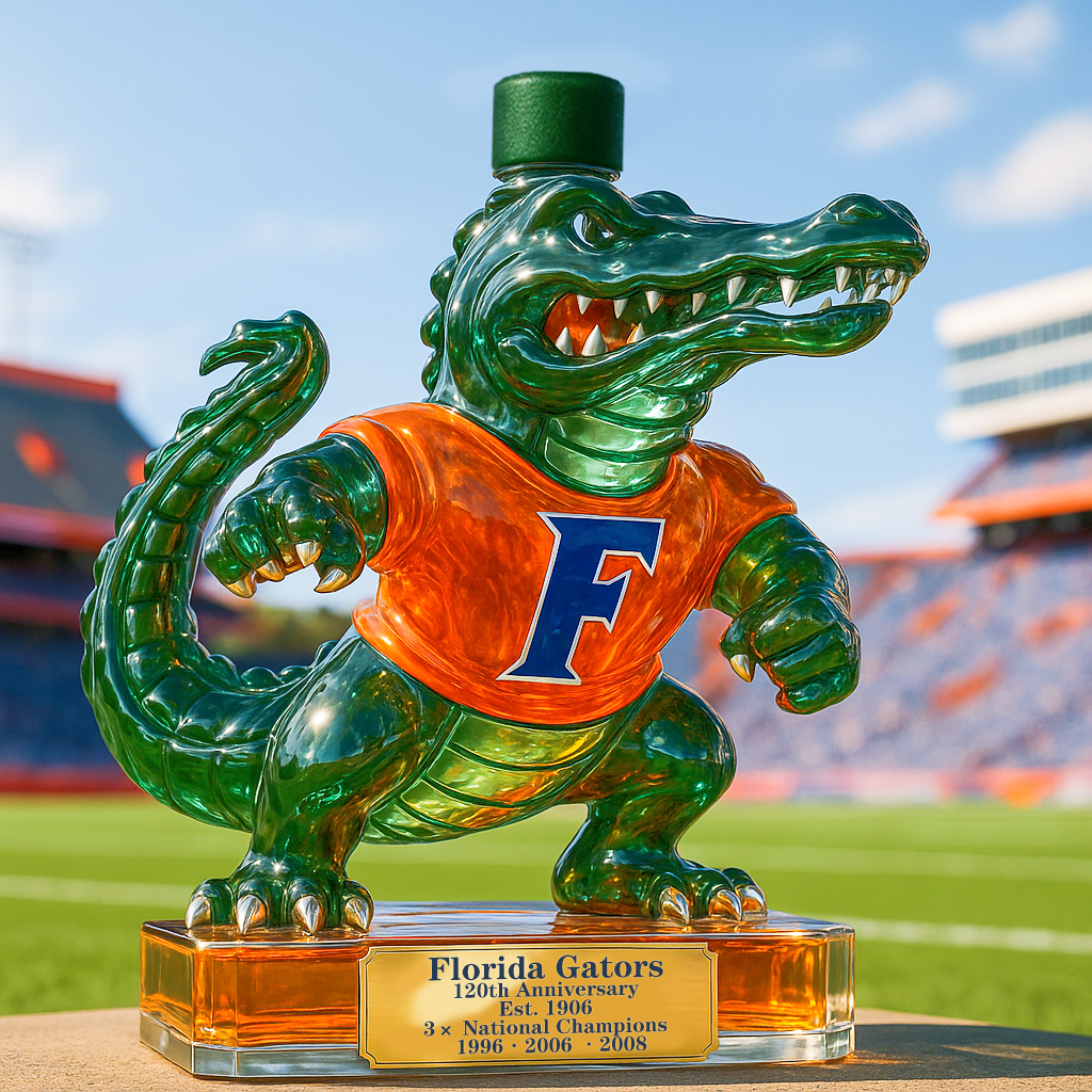 Florida Gators 120th Anniversary Whiskey Bottle