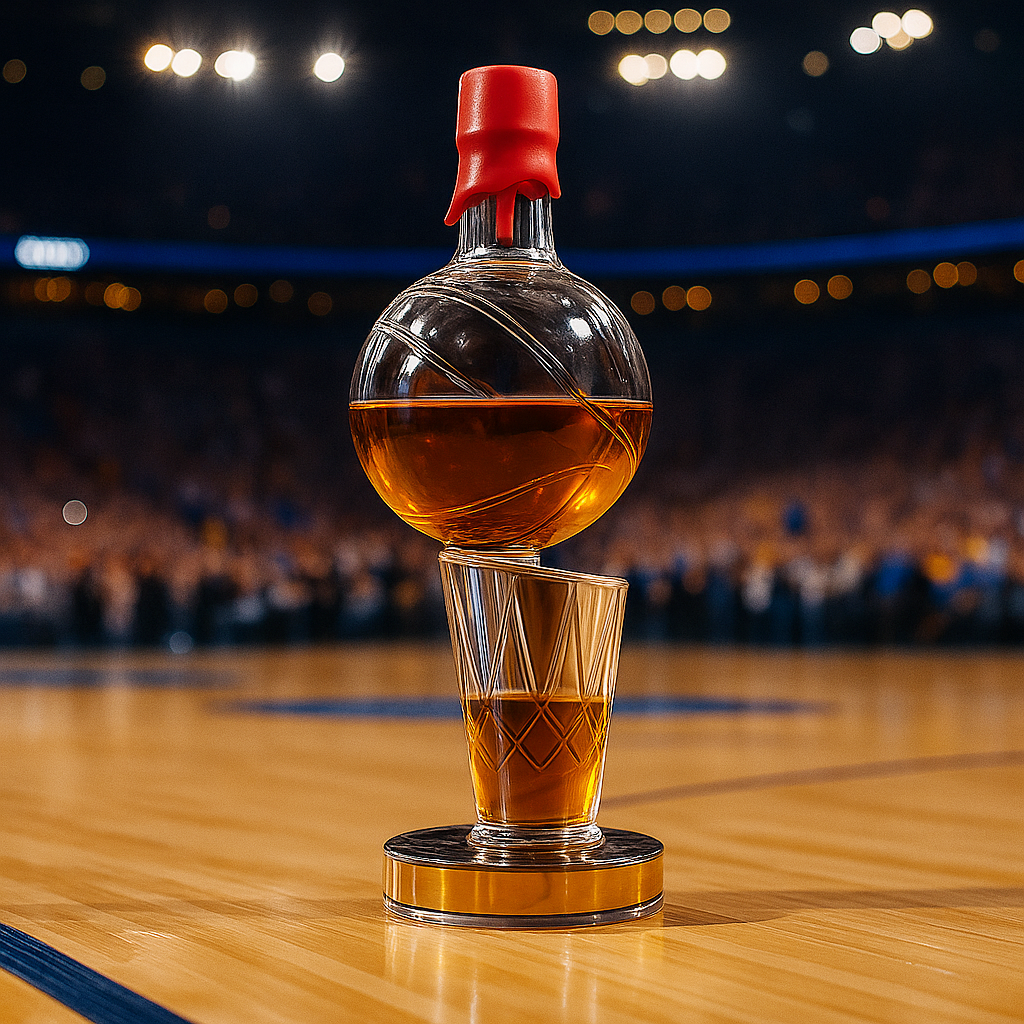 Larry O'Brien Championship Trophy Whiskey Bottle