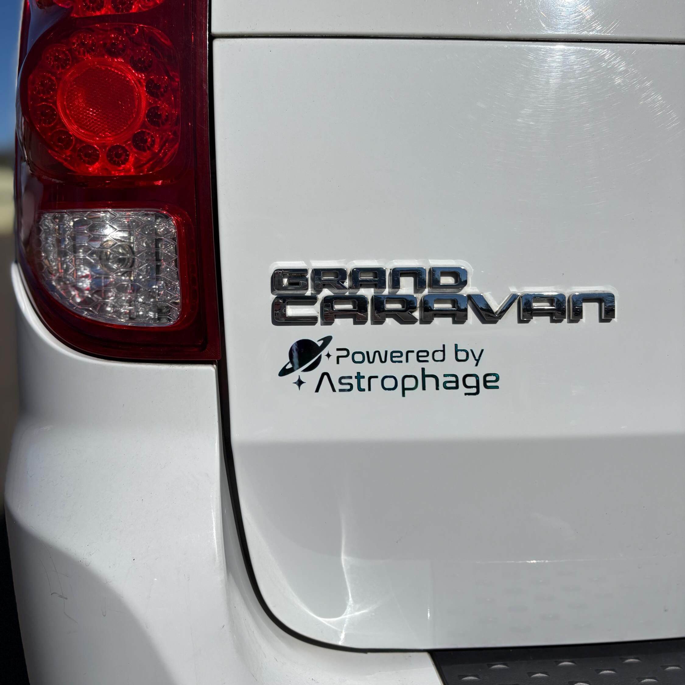 Large Powered by Astrophage Vinyl Decal - Project Hail Mary Car Decal