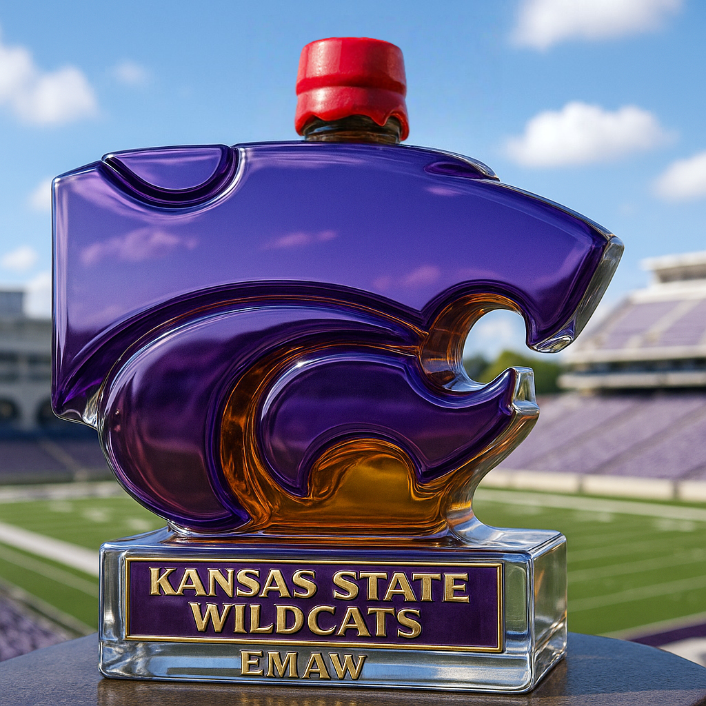Kansas State Wildcats Limited-Edition Whiskey Bottle