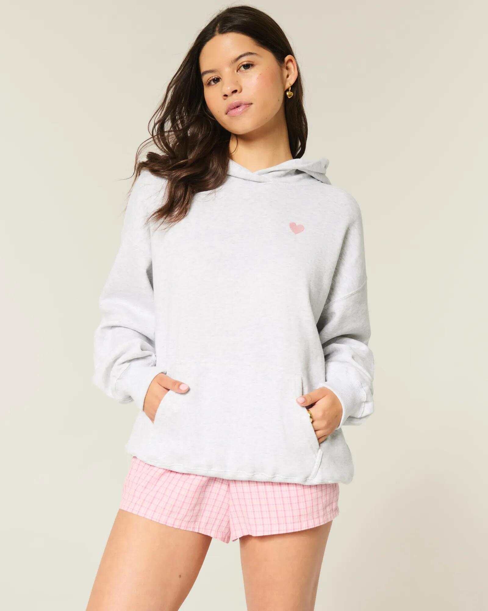 Oversized Floral Graphic Hoodie