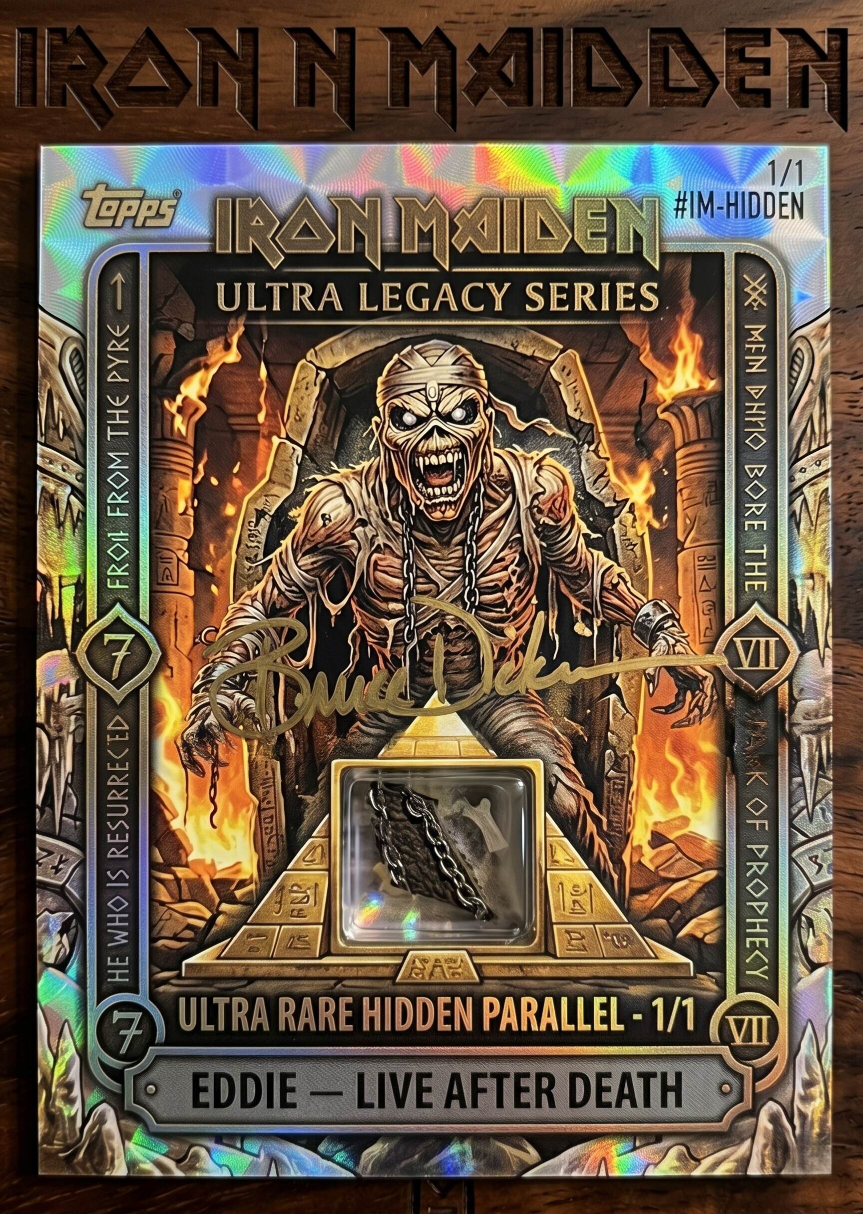 Iron Maiden Eddie 50 Years of Metal Limited Trading Card Box Holographic Rare Edition