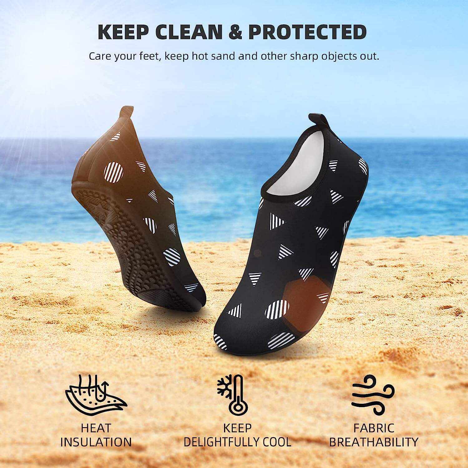 Water Shoes for Women Men Quick-Dry Aqua Socks Swim Beach Barefoot Yoga Exercise Wear Sport Accessories Pool Camping Must Haves Adult Youth Size