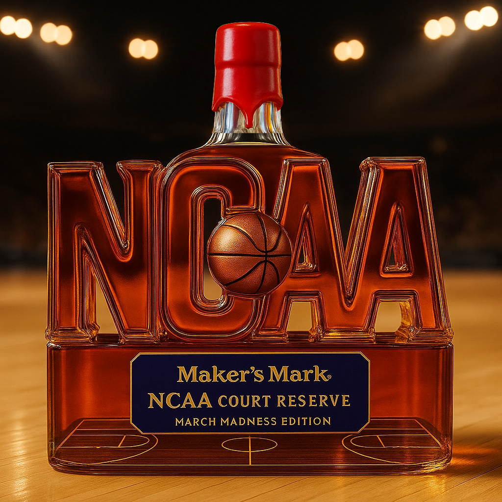 NCAA Basketball  Whiskey Bottle