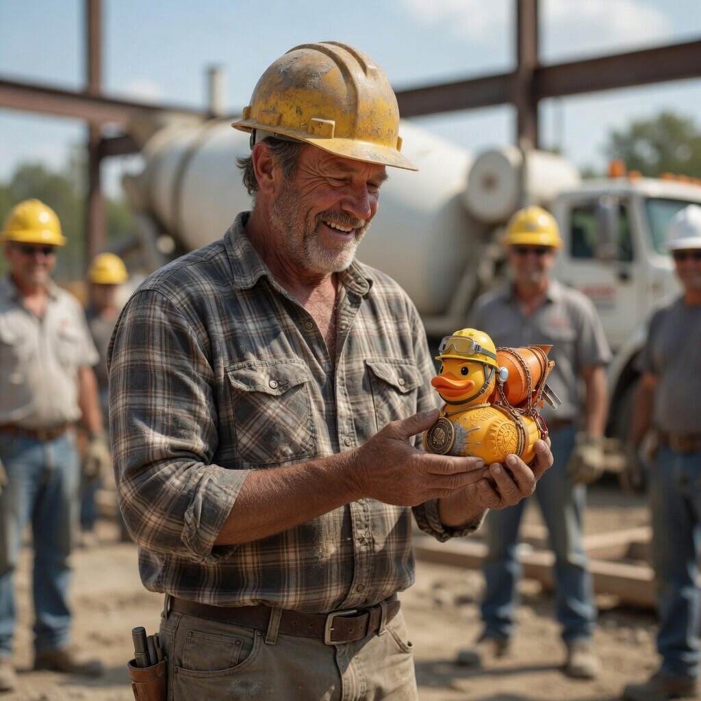 Concrete Mixer Truck Commemorative Duck