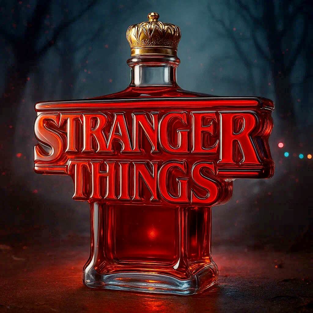 Stranger Things LOGO Whiskey Bottle