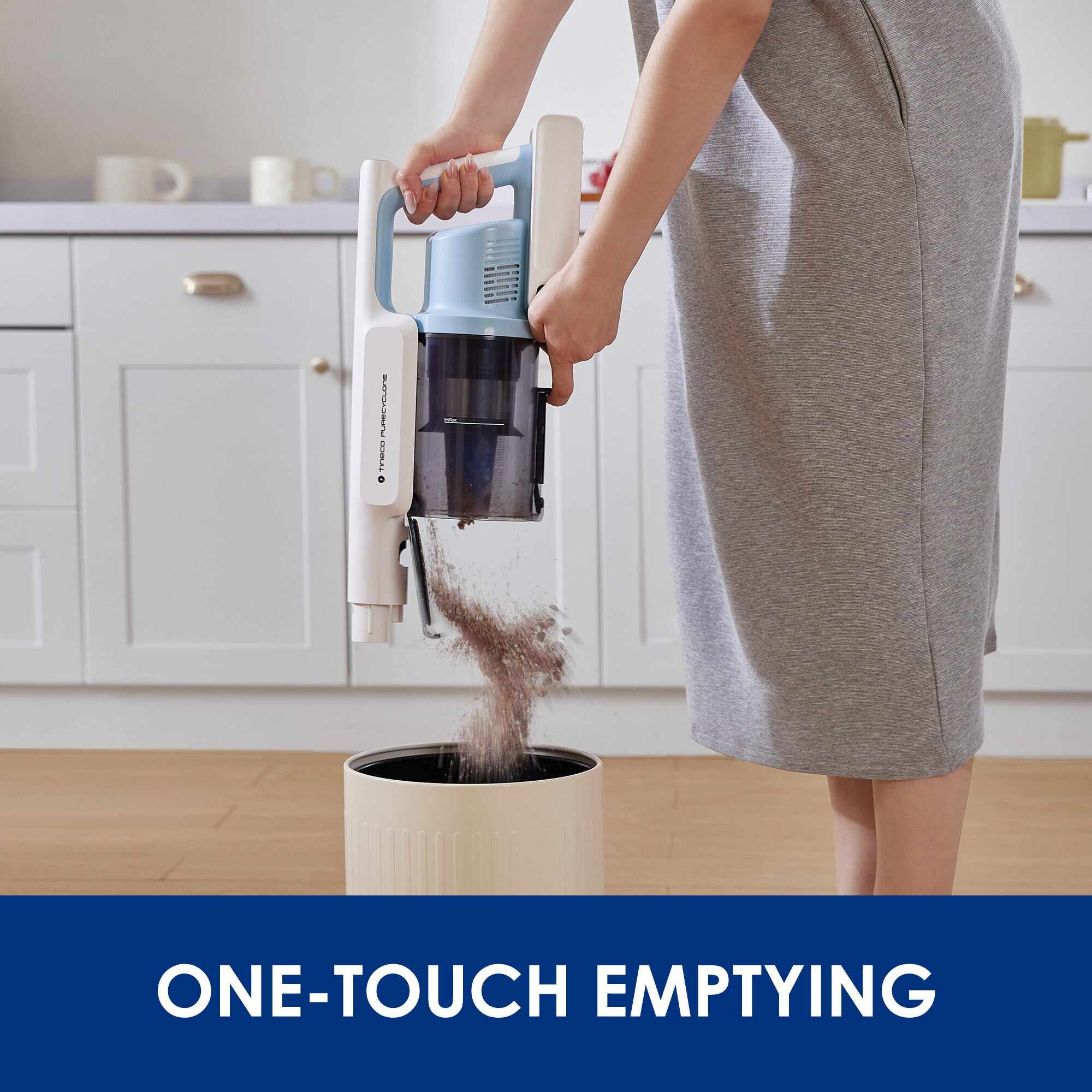 Tineco GO Cordless Stick Vacuum, 40 min Run Time - Powder Blue (GO203)