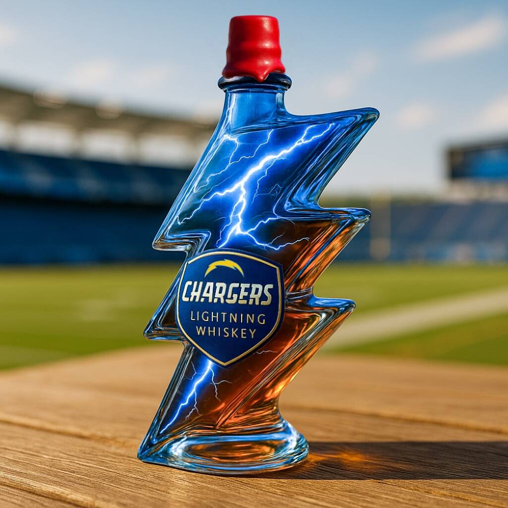 Los Angeles Chargers Whiskey Bottle