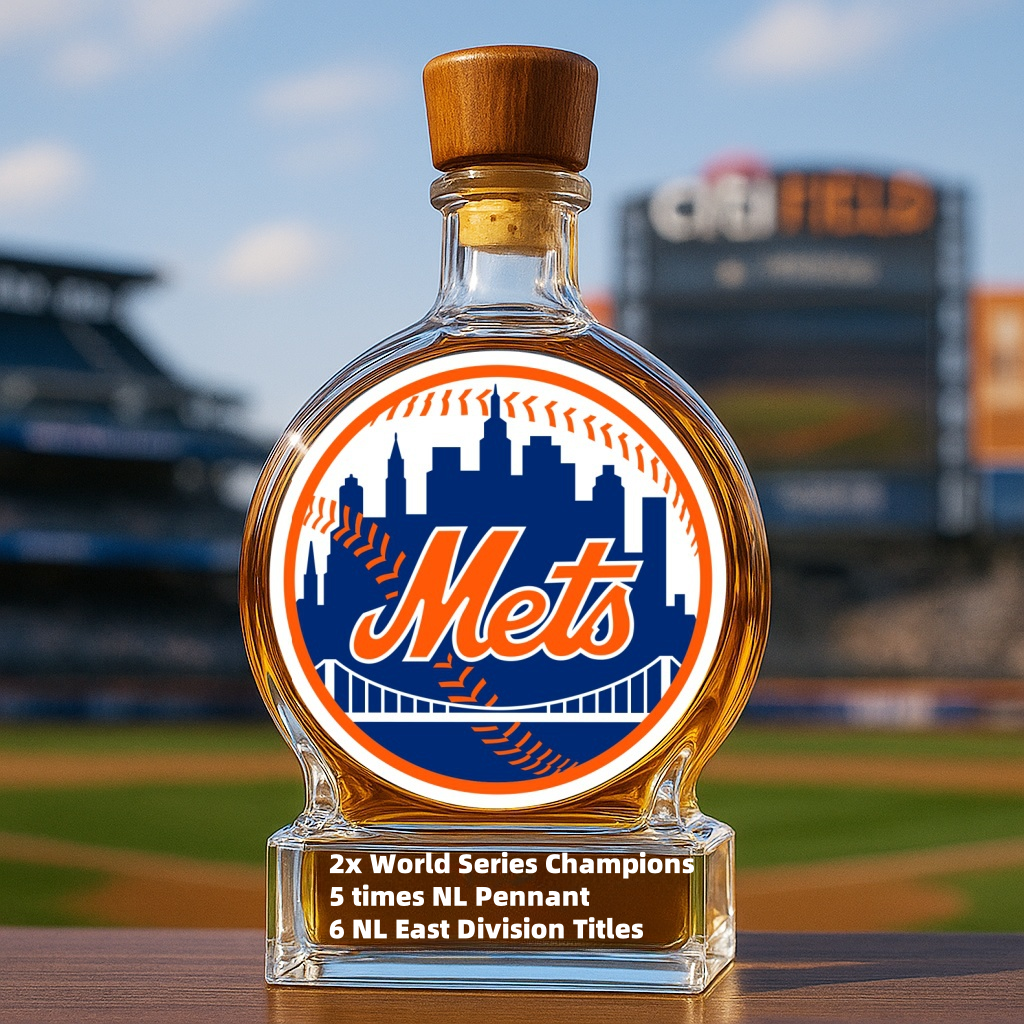 New York Mets Whiskey Bottle