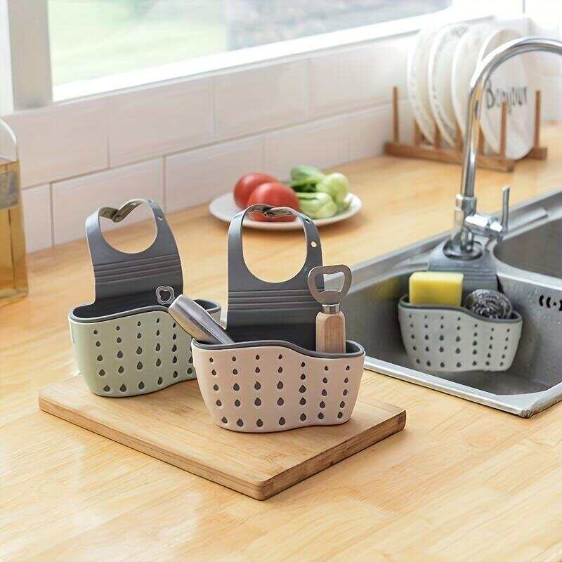 1pc Kitchen Sink Hanging Bag - Organize Your Drain, Faucet, and Dish Cloths with this Convenient Storage Solution