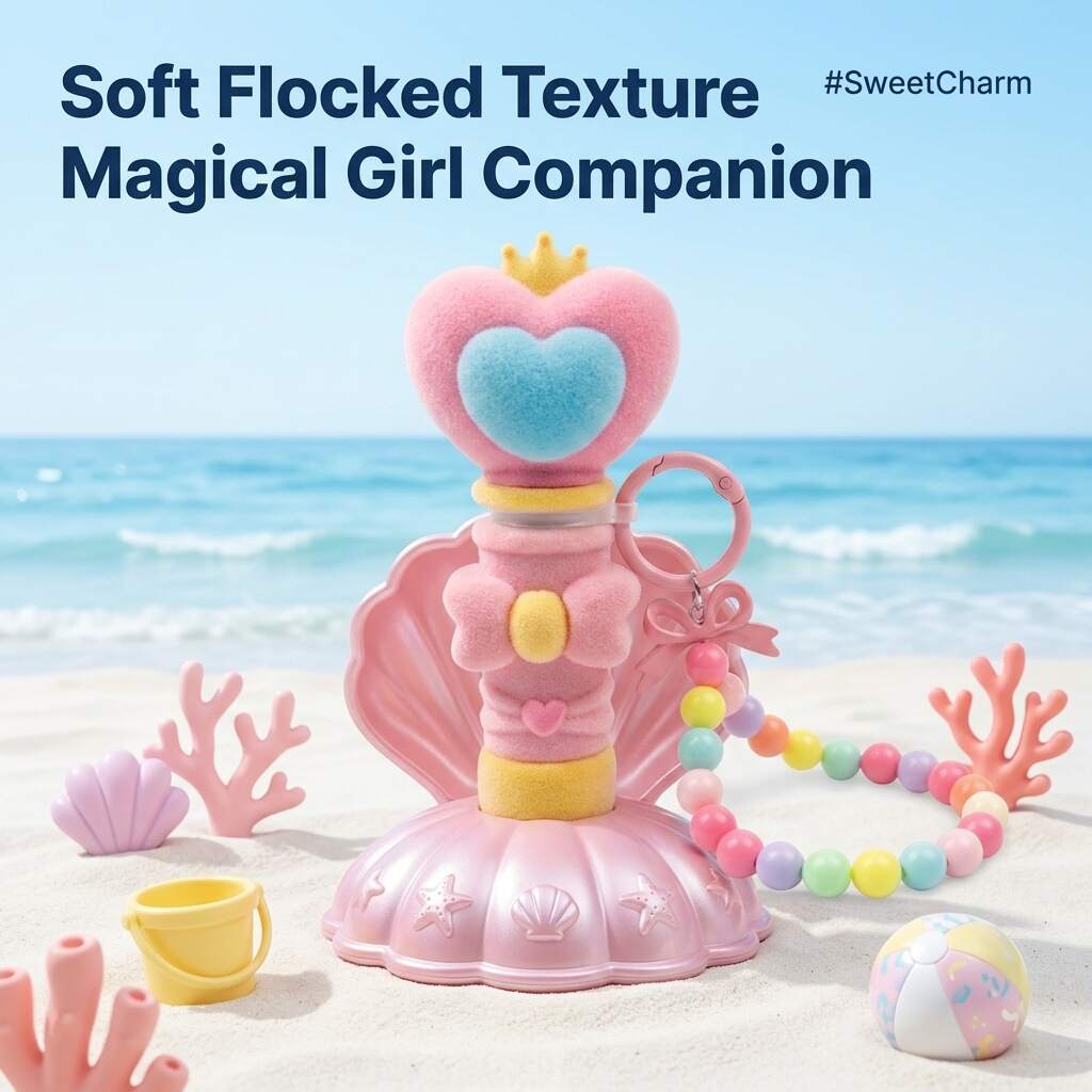 Cute Flocked Heart Crown Refillable Perfume Atomizer