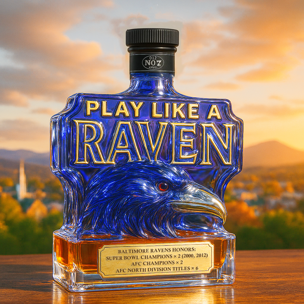 Baltimore Ravens Honors Whiskey Bottle