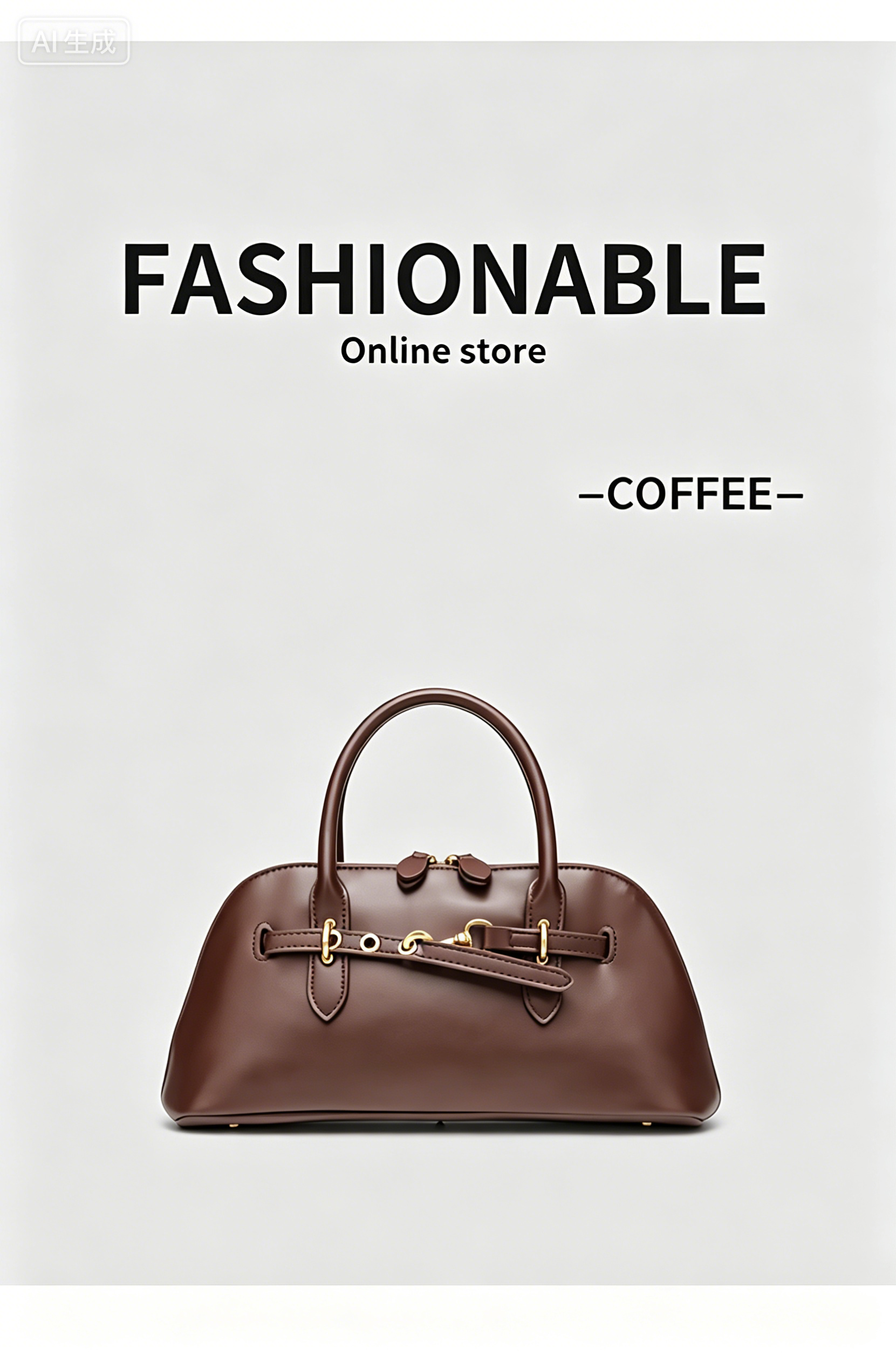 Fashionable bag with classic  design cowhide leather