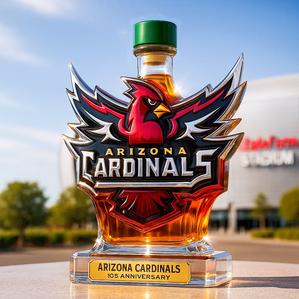 Arizona Cardinals 105th Anniversary Whiskey Bottle