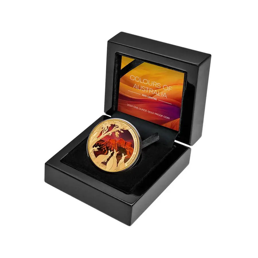 2024 Colours of Australia $100 Red Centre 1oz Gold Proof Coin
