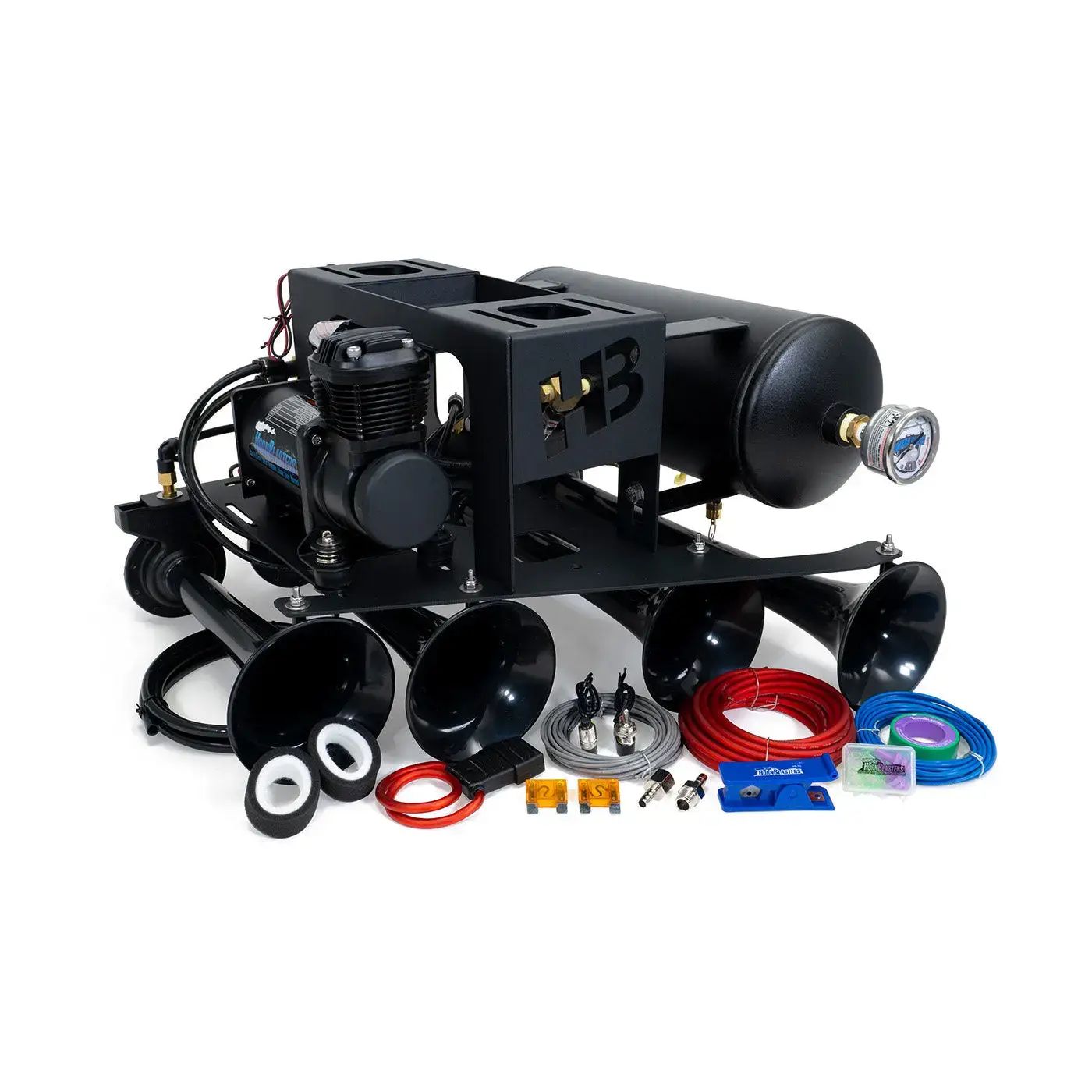 Special 232 Spare Tire Delete Train Horn Kit | 2-Gallon 150 PSI | 12-Volt | Perfect for Trucks & SUVs