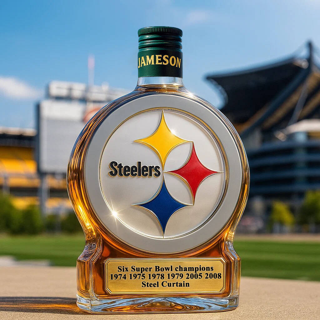 Pittsburgh Steelers Honor Whiskey Bottle