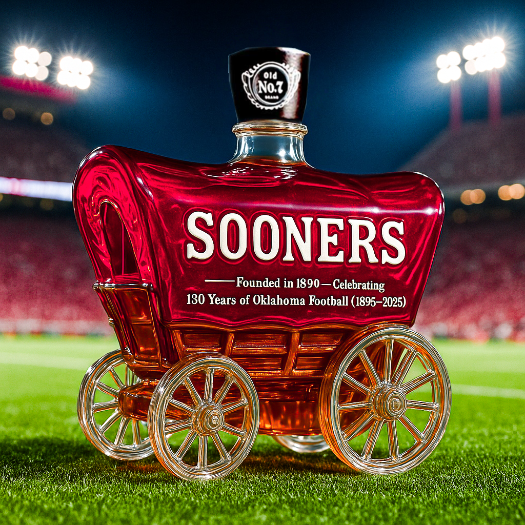University of Oklahoma Sooner Schooner Whiskey Bottle