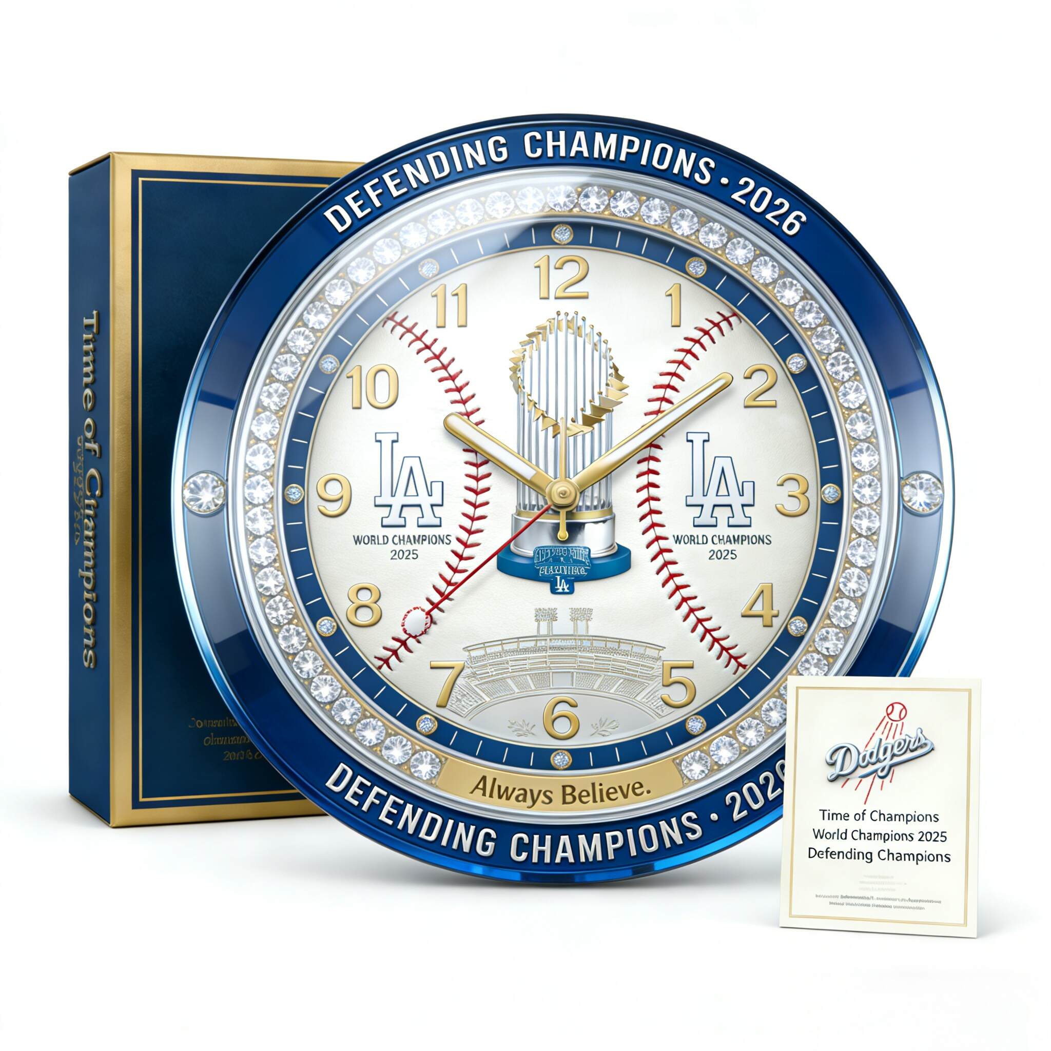 Dodgers Defending Champions Clock (2026 Edition)