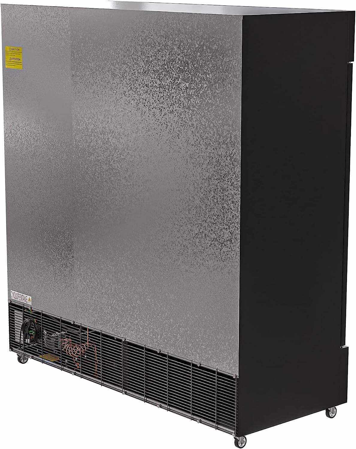 KoolMore Commercial One Glass Door Display Upright Beverage Refrigerator Cooler Merchandiser - 12 Cu. Ft [Black] (MDR-1GD-12C)