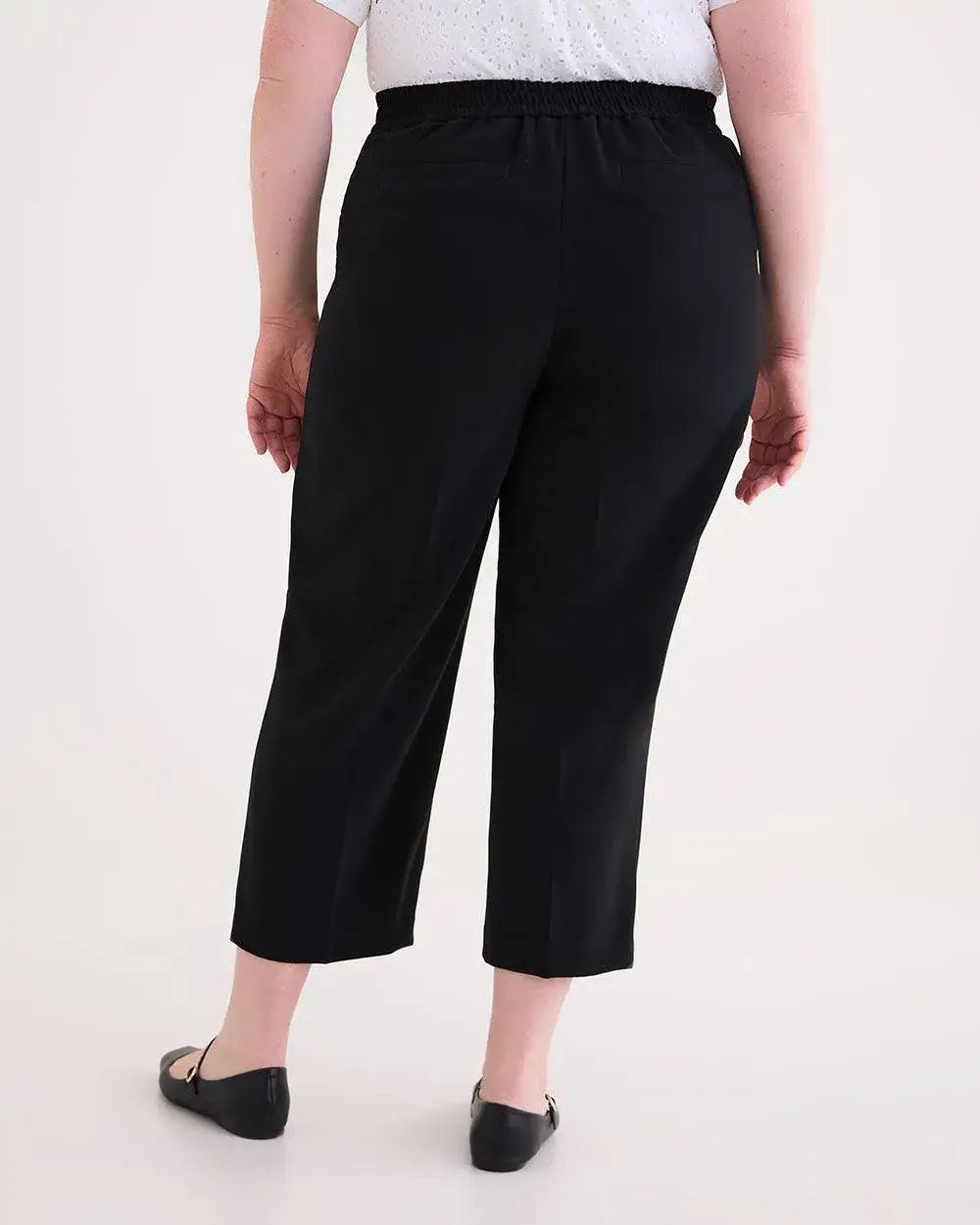 Straight-Leg Cropped City Pant