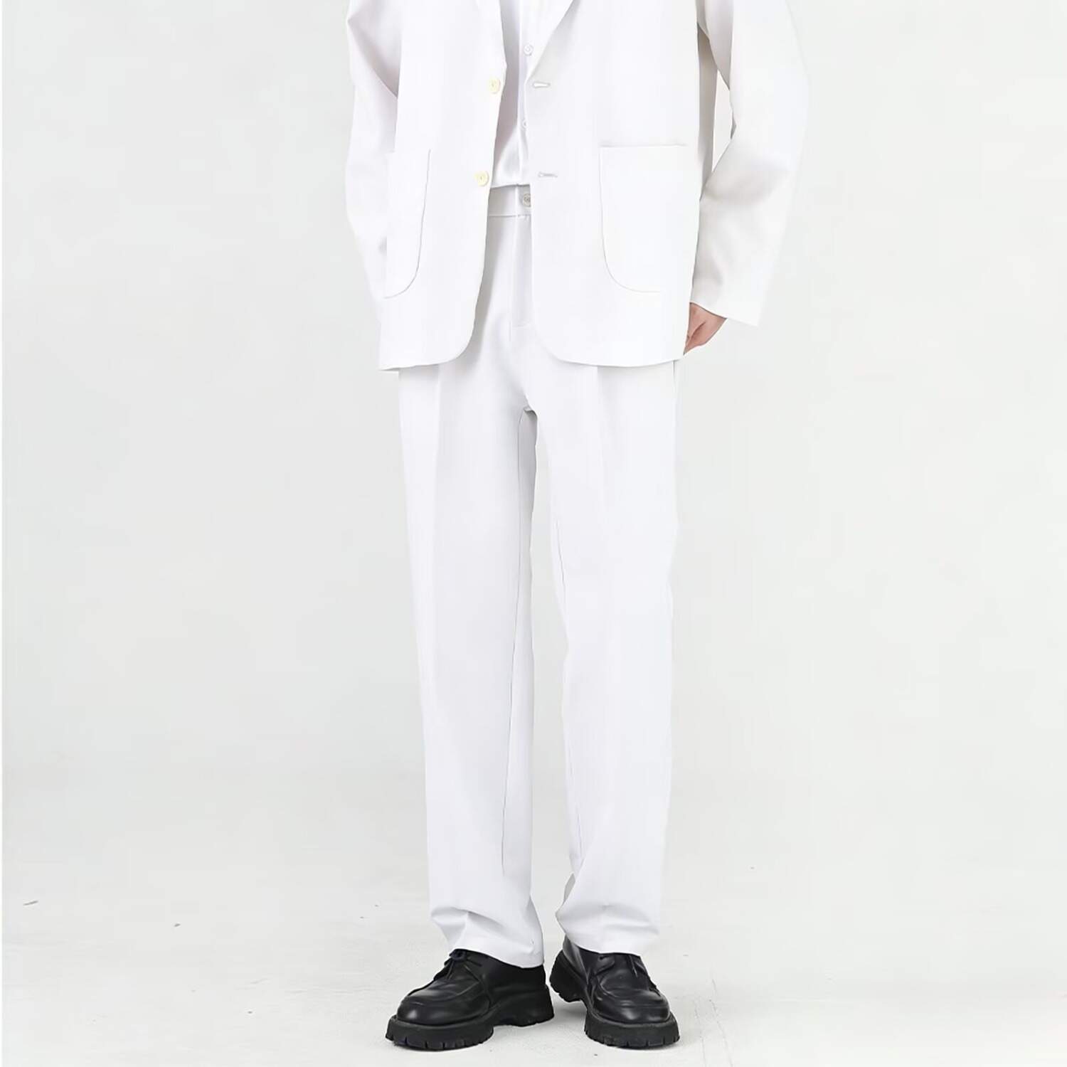 Spring Autumn Men's Straight Fit Short Pants - Stylish, Trendy, Chic Casual Pants for Men - In Style with a Loose Fit and Good Drape - Perfect for Wearing as a Suit Pants