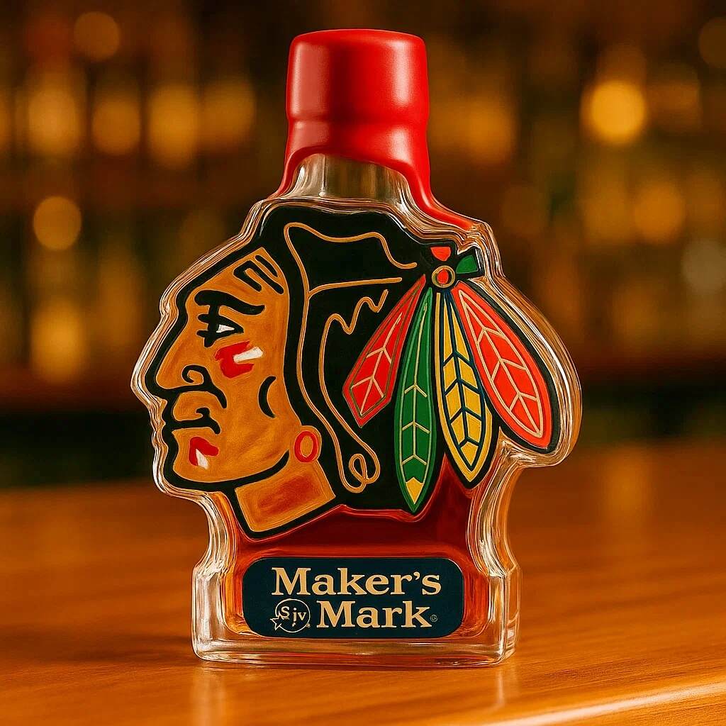 Chicago Blackhawks Whisky Bottle