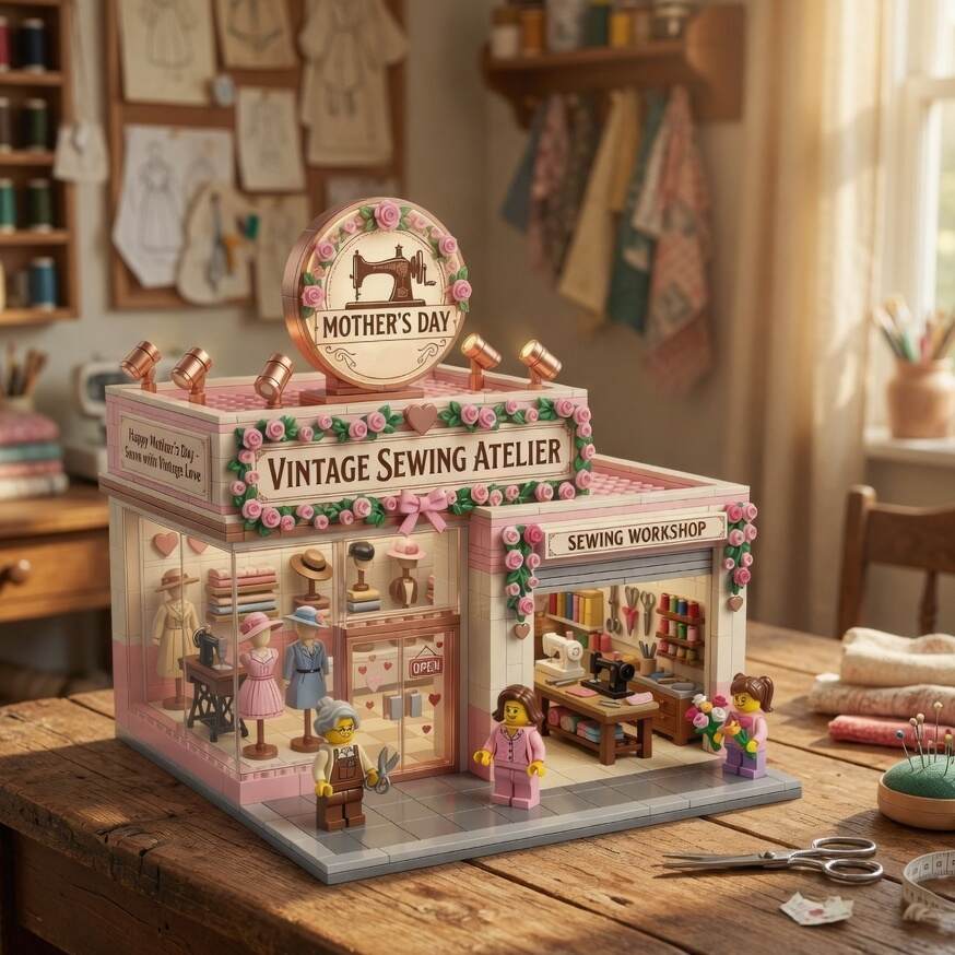 Mother’s Day Vintage Sewing Atelier Building Block Set