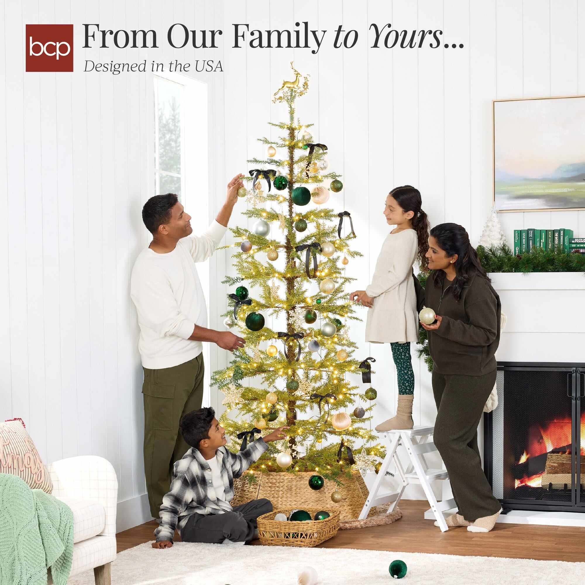 Pre-Lit Sparse Christmas Tree w/ 2-in-1 LED Lights, Cordless Connection