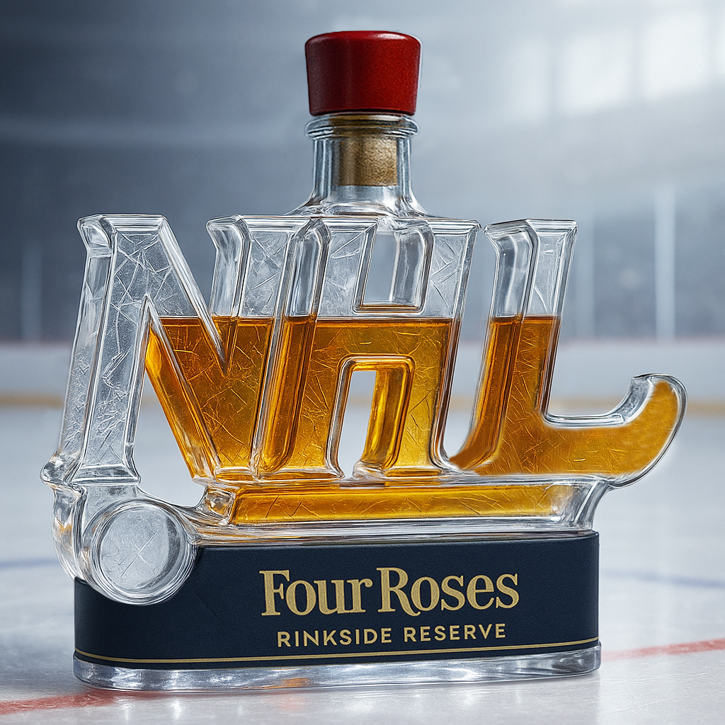 National Hockey League Whiskey Bottle