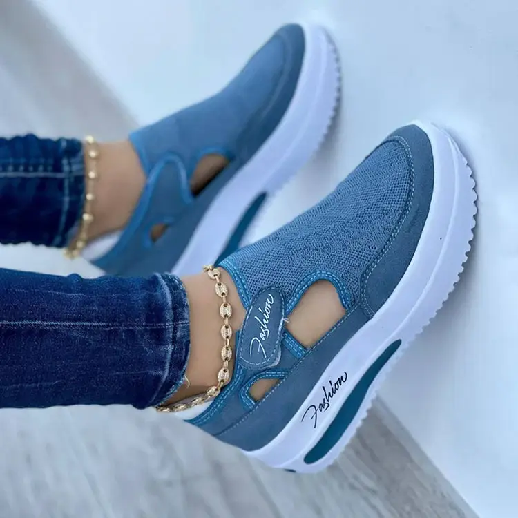 Women's Single Shoes With Round Toe And Low Top