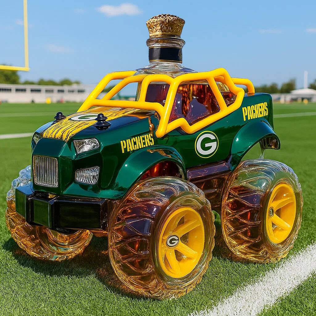 Green Bay Packers Monster Truck Whisky Bottle