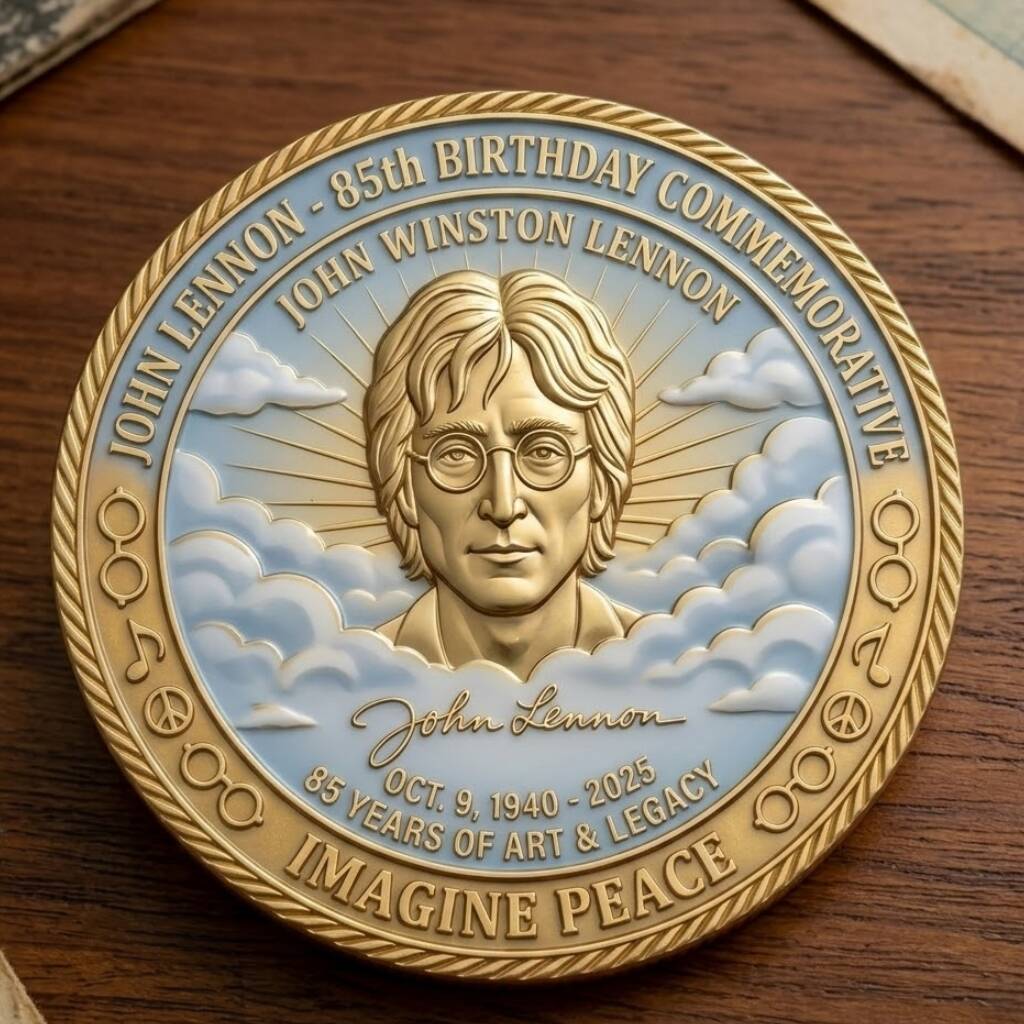 John Lennon 85th Anniversary Commemorative Coin