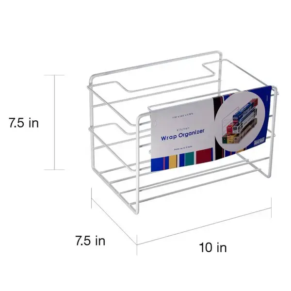 Organized Living White Kitchen Wrap Organizer