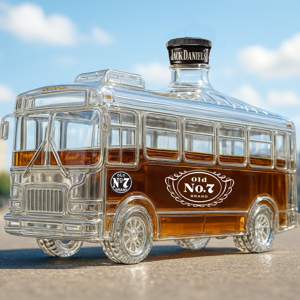 Bus-Shaped Whiskey Bottle