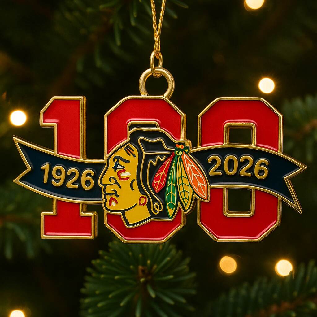 Chicago Blackhawks 100th Anniversary Series Ornaments