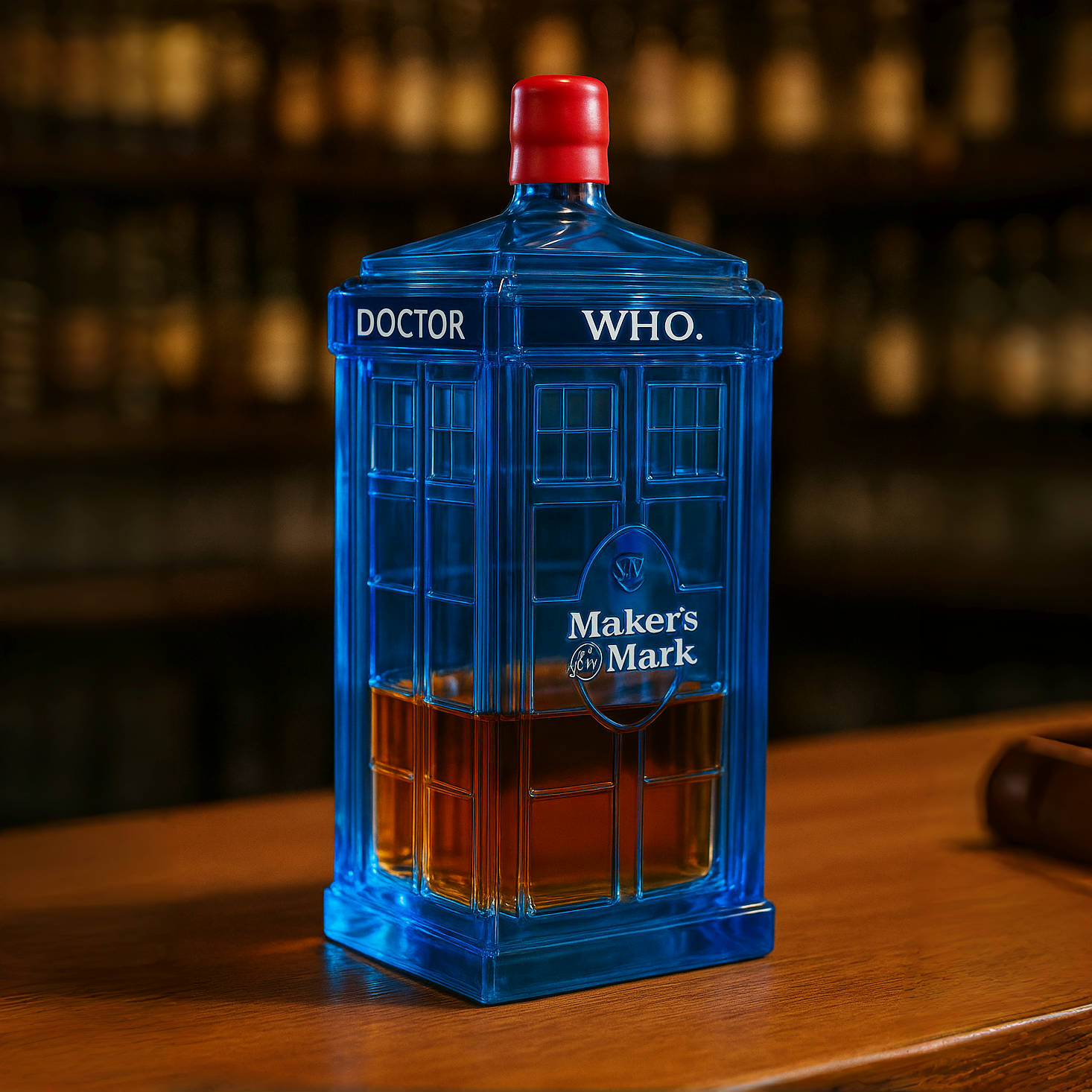 TARDIS Whiskey Bottle