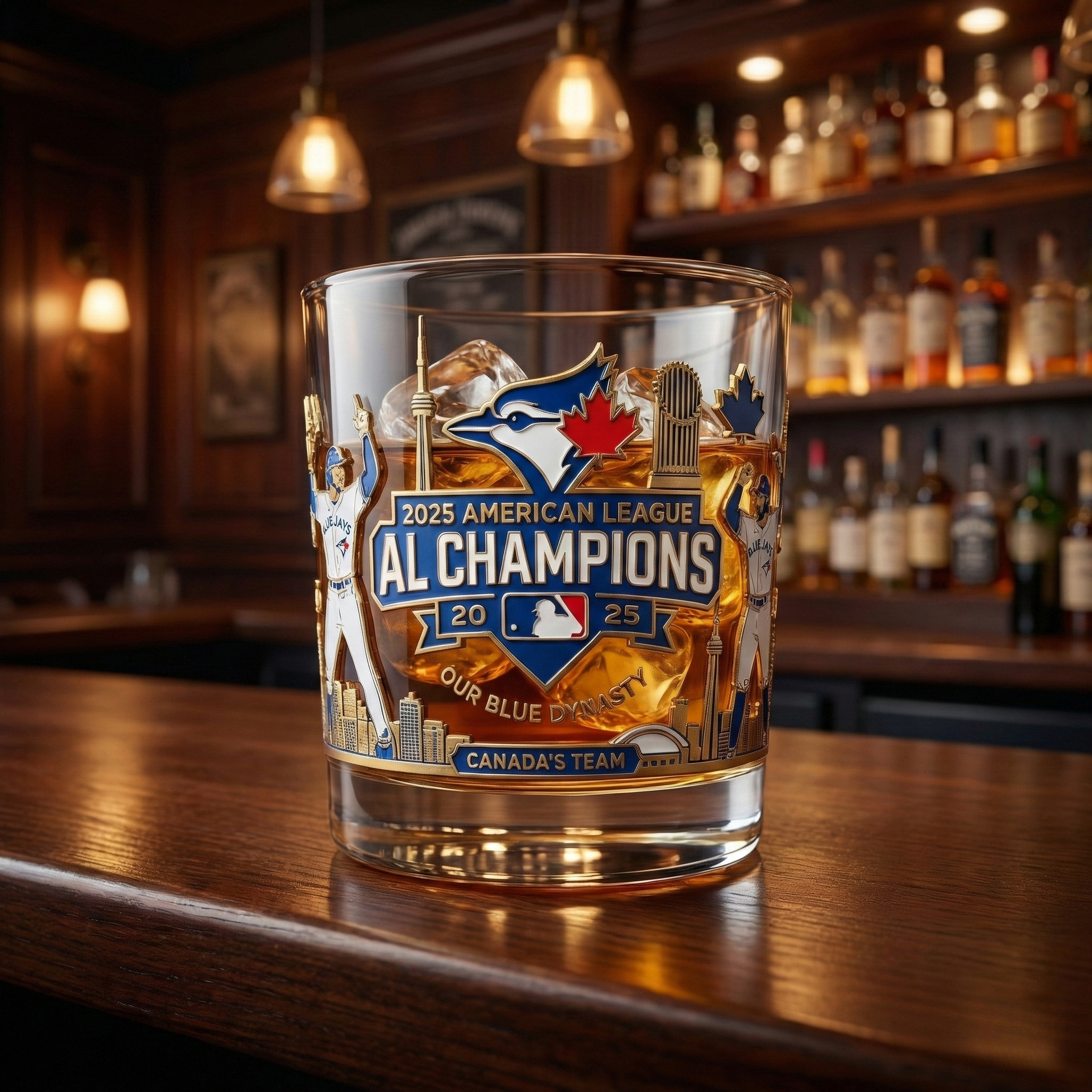 Toronto Blue Jays 2025 American League Champions Commemorative Whiskey Glass