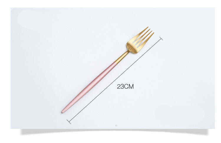 Rose Gold Tableware Set Stainless Steel Cutlery Set Western Food Tableware Luxury Fork Teaspoon Knife Cutlery Set fork spoon