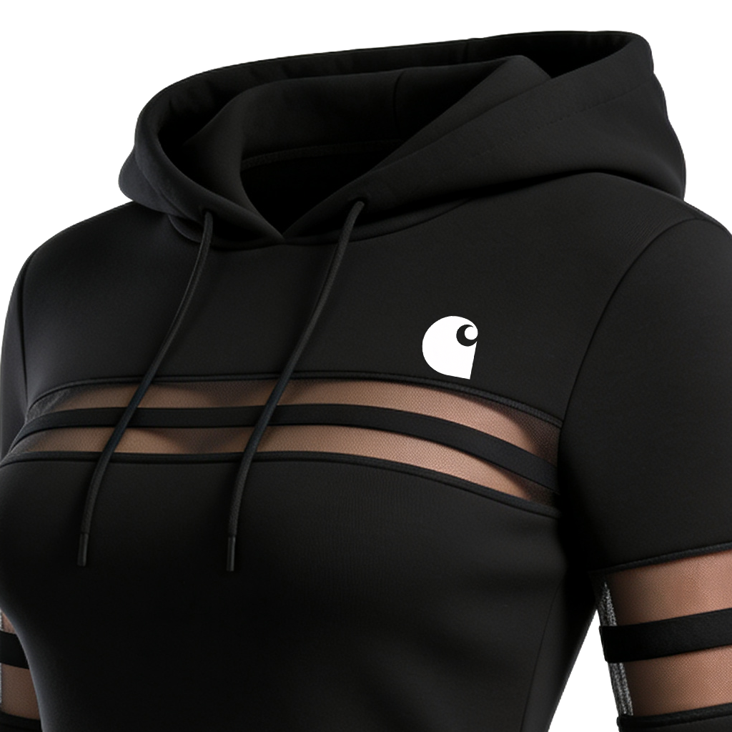 Women's Work In Progress Hoodie With Mesh Detailing