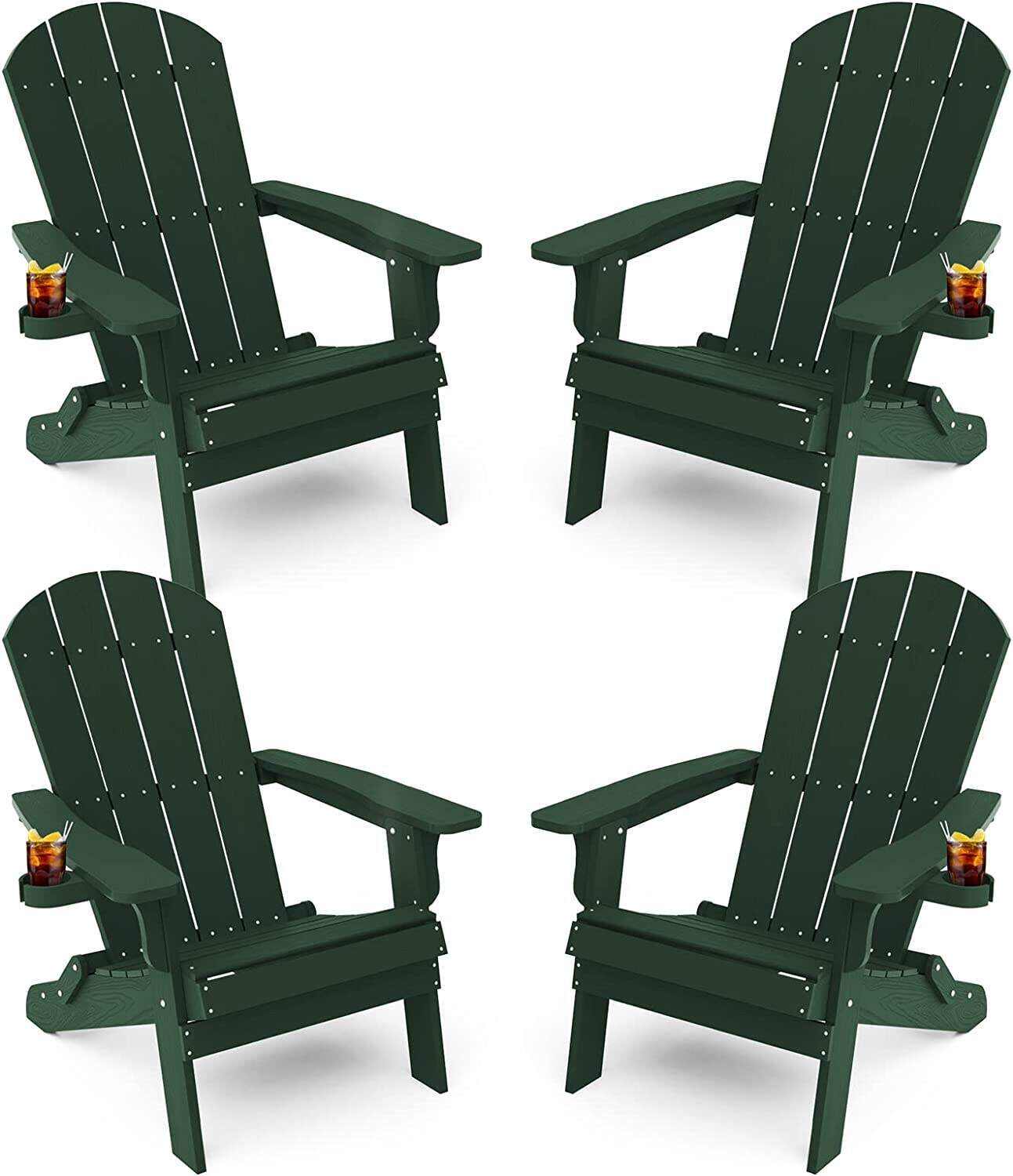 Adirondack Chair ,Patio Chairs 5 Steps Easy Installation,Widely Used in Outdoor, Fire Pit, Deck, Outside, Garden, Campfire Chairs