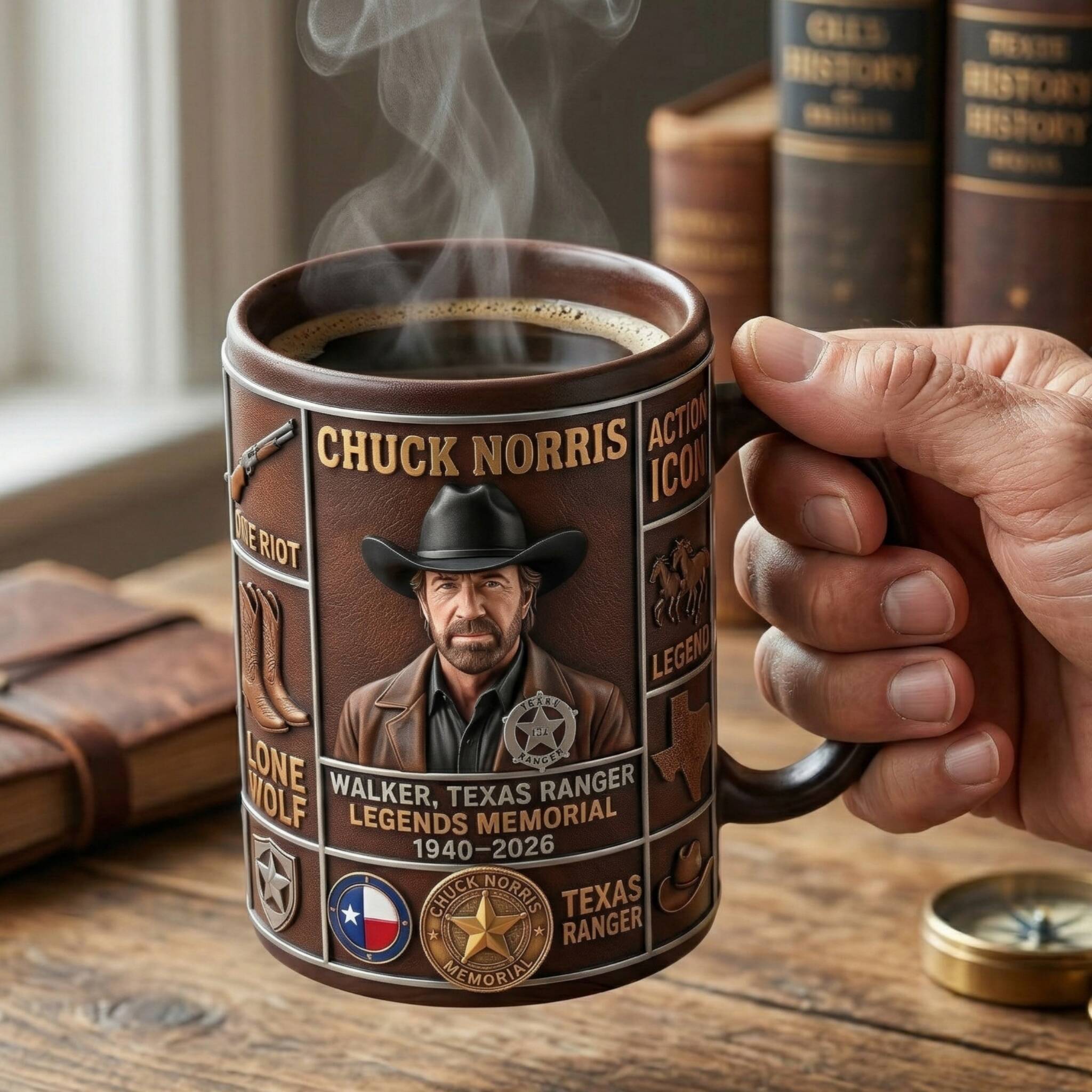 Chuck Norris Legends Memorial Mug🤠