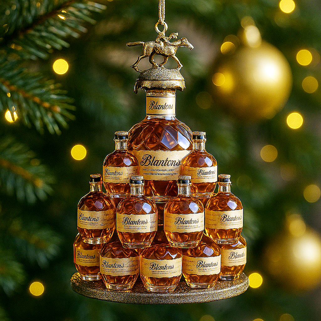 Whiskey Bottle Christmas Tree Ornaments