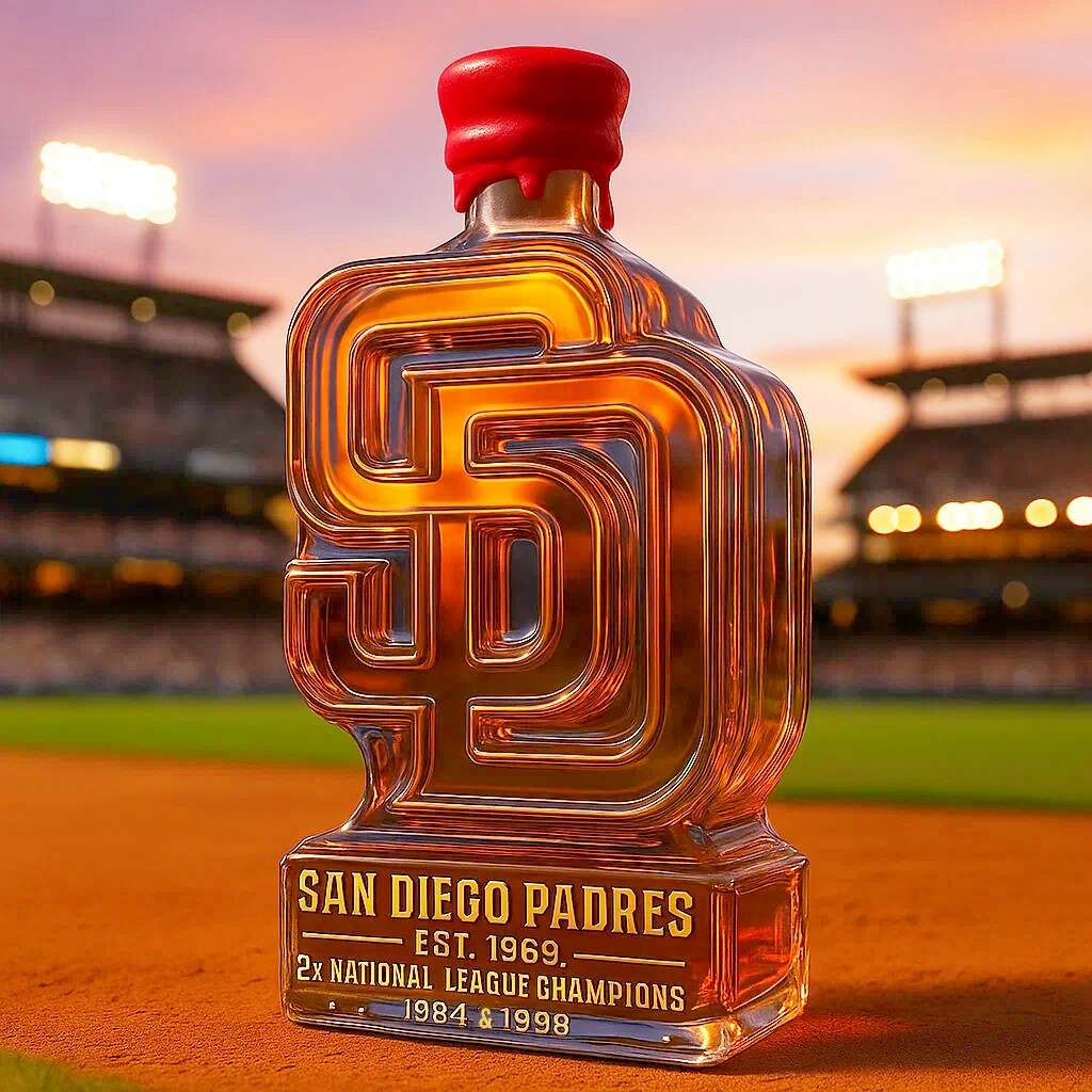 San Diego Padres Honor Limited Edition Whiskey Bottle